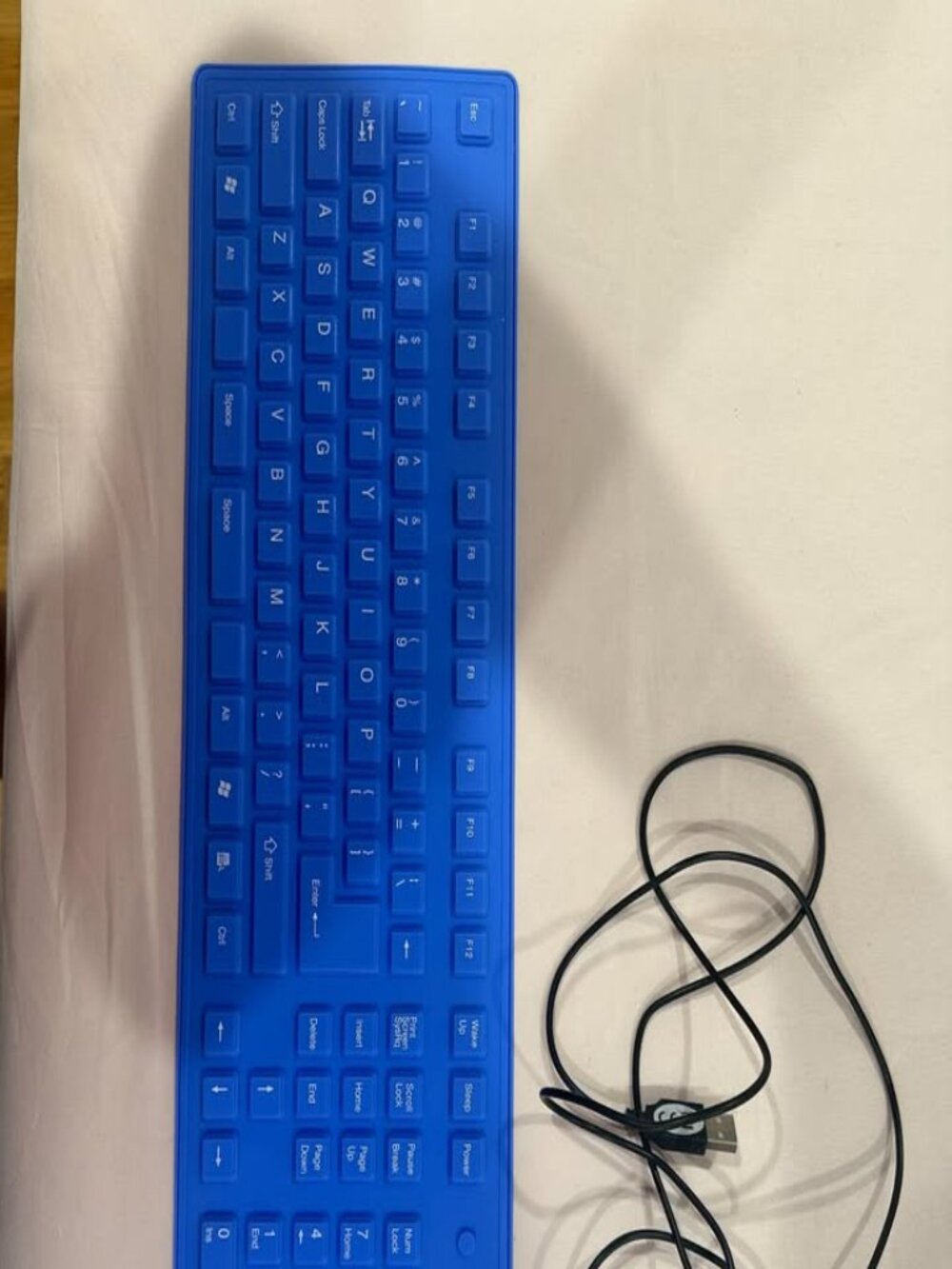 Blue Flexible Silicone Keyboard